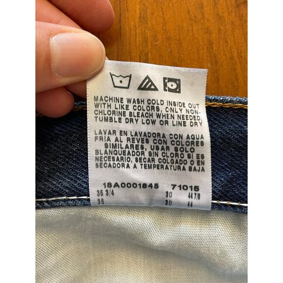 Rustler Mens Jeans 34/30 All Cotton Dark Wash Blue Denim Straight Deep Pockets - Picture 6 of 9